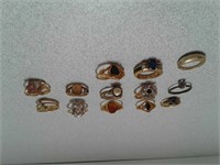 13 costume jewelry rings