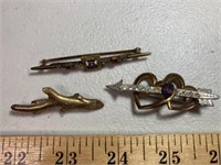 3 vintage pins