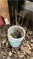 Bucket of fishing gear