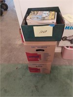 Three boxes of books