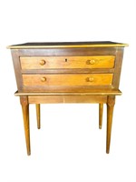 CHERRY 2 DRAWER 19TH CENT. STAND
