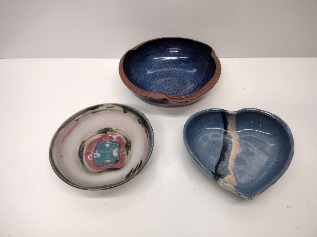 Glazed Studio Pottery Dishes