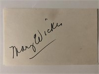 Mary Wickes signature cut