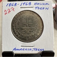 1868-1968 HELIUM TOKEN AMARILLO TX