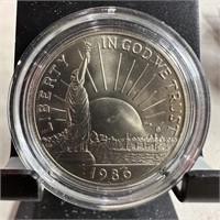 1986 UNC LIBERTY CLAD HALF DOLLAR