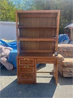 Desk and Bookshelf