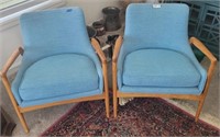 (2) Mid-Century Modern Upholstered Chairs **