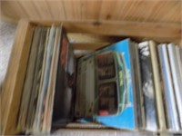 crate with albums 60s 70s
