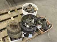 (2) Buckets and Box of Wheel Casters