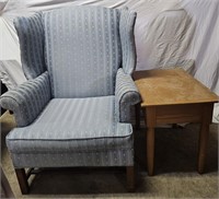 Wingback Chair & Side Table