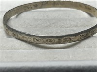 Sterling Silver 2.5" Wide Bangle 925