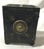Vintage Metal Safe Bank
