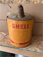 Vintage Shell motor oil 5 gallon advertising can