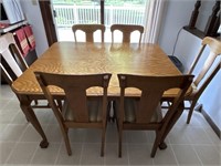 Wooden Kitchen Table and 6 Chairs