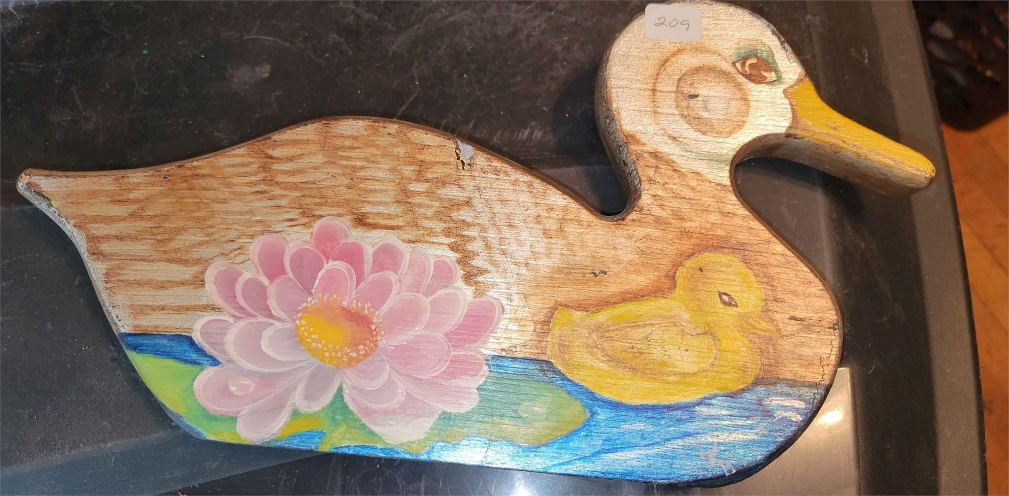 Hand painted Whimsical Duck