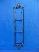 Wrought Iron Wall Display Rack With Glass