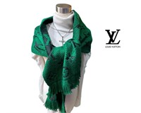 NWT Louis Vuitton Logomania Emerald Green Scarf