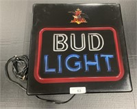 Advertising Bud Light Sign.