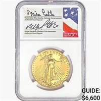 2020 Signed $50 Gold Eagle NGC MS70 ER