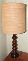 Wooden font table lamp 36”