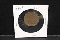 1868 2 Cent