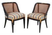 Brighton Pavilion Style Lacquered Barrel Chairs, 2