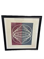 XL Geometric Art Signed by Artist