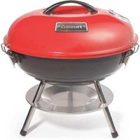 14-in. Portable Charcoal Grill in Red/Black -...