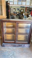 DISPLAY CABINET -GLASS TOP - FROM TROOP STORE -KS