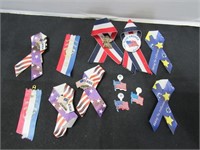 Patriotic Ribbons, Buttons and Pins