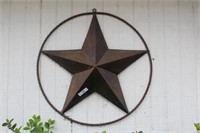 Raised Metal Star Decoration with