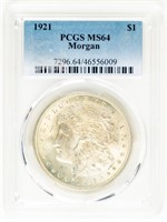 Coin 1921(P) Morgan Silver Dollar-PCGS-MS64