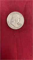 1958 FRANKLIN SILVER HALF DOLLAR