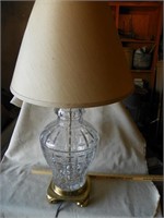 Heavy Crystal glass lamp with shade