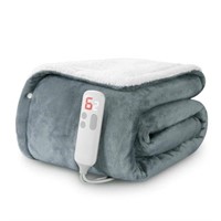 Maxkare 50x60 Electric Heated Blanket  Gray