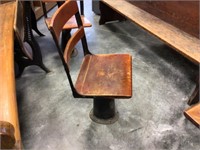 antique pedestal swivel chair- matches lot 9&28