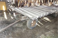 14ft x 7ft Wooden Flat Rack Wagon (Needs Rubber)