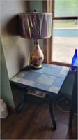 Lamp and table