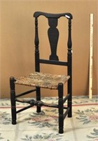 Yoke Back Queen Anne Painted Side Chair