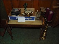 Vanity Stool, Vintage Clocks, Brass Candle Sticks