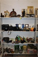 Collection including Pottery, Cameras, Glassware,