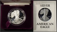 1987 S PROOF AMERICAN SILVER EAGLE OGP