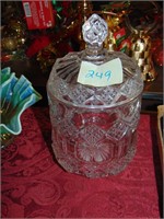 Covered Pressed Glass Candy Dish