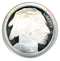 1 troy oz Silver Round - Buffalo Nickel Design,