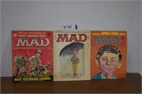 3-Vintage Mad Magazines. 1958 1961
