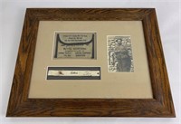 Butte Montana Framed Fly License Wallet & Photo