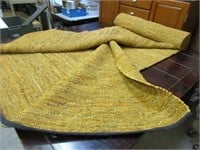 9'x12' Leather Flatweave  Rug Gold (New)