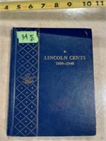 Vintage Lincoln Cent Coins Collection Book & Coins