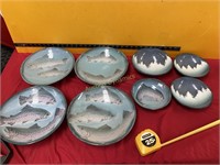 Hand Crafted Pottery Plates, Glazed