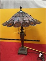 Tiffany Style Lamp, Metal Base